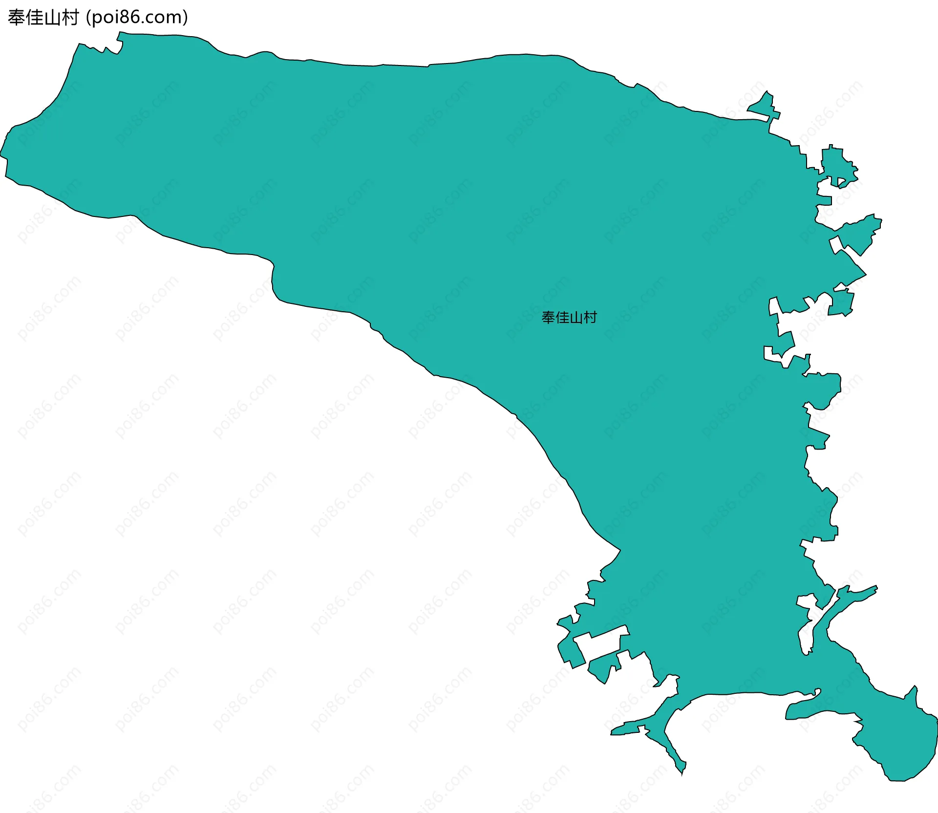 奉佳山村边界地图