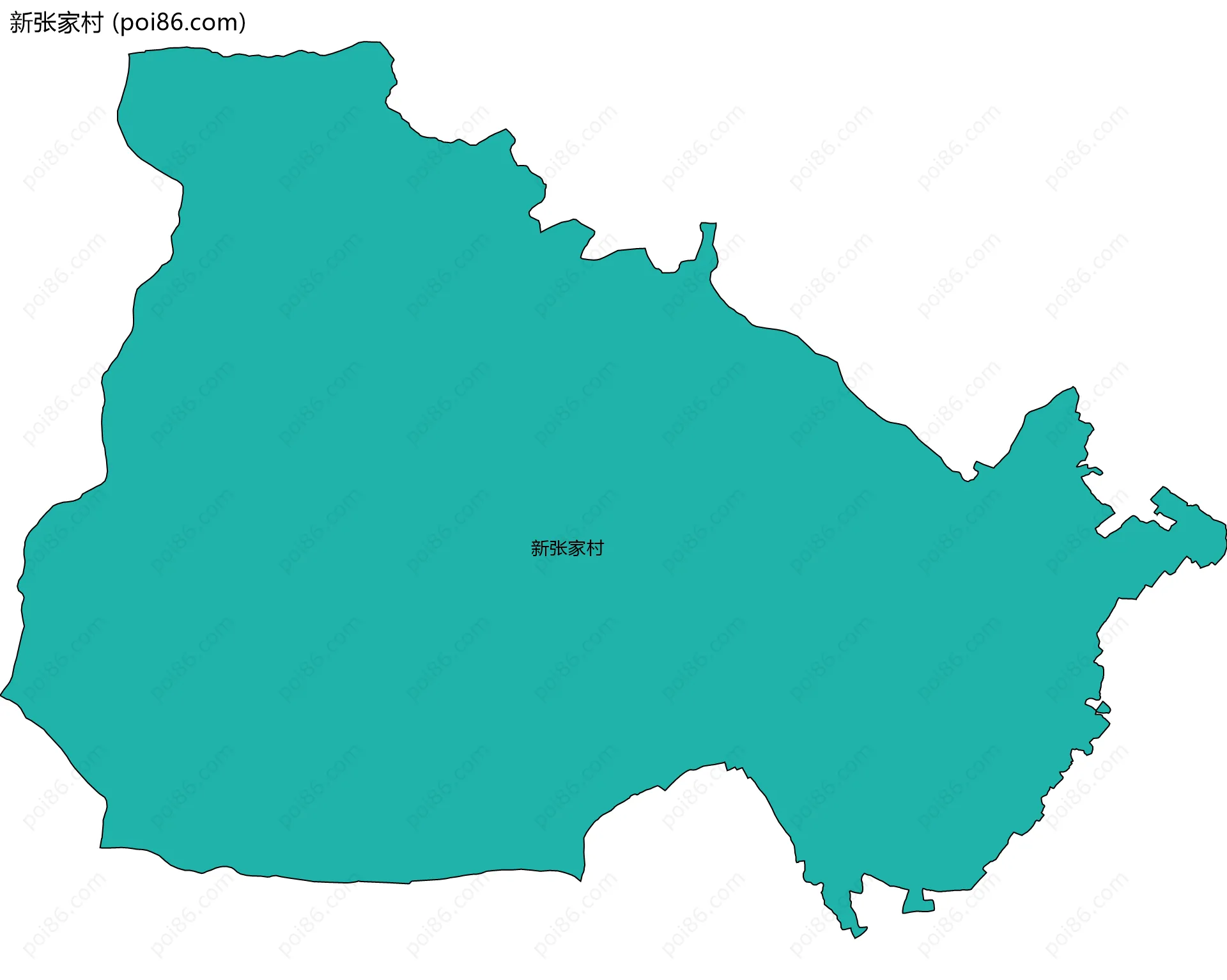 新张家村边界地图