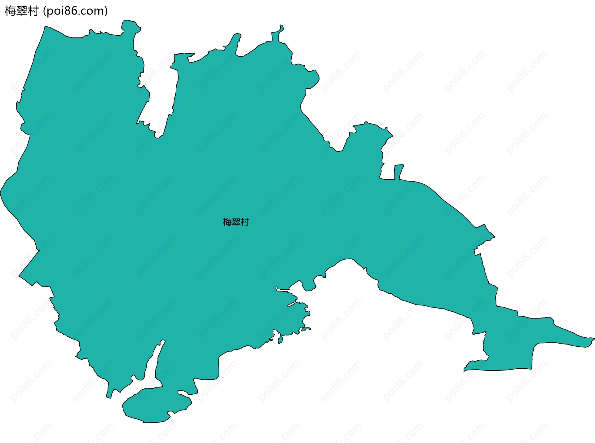 梅翠村边界地图