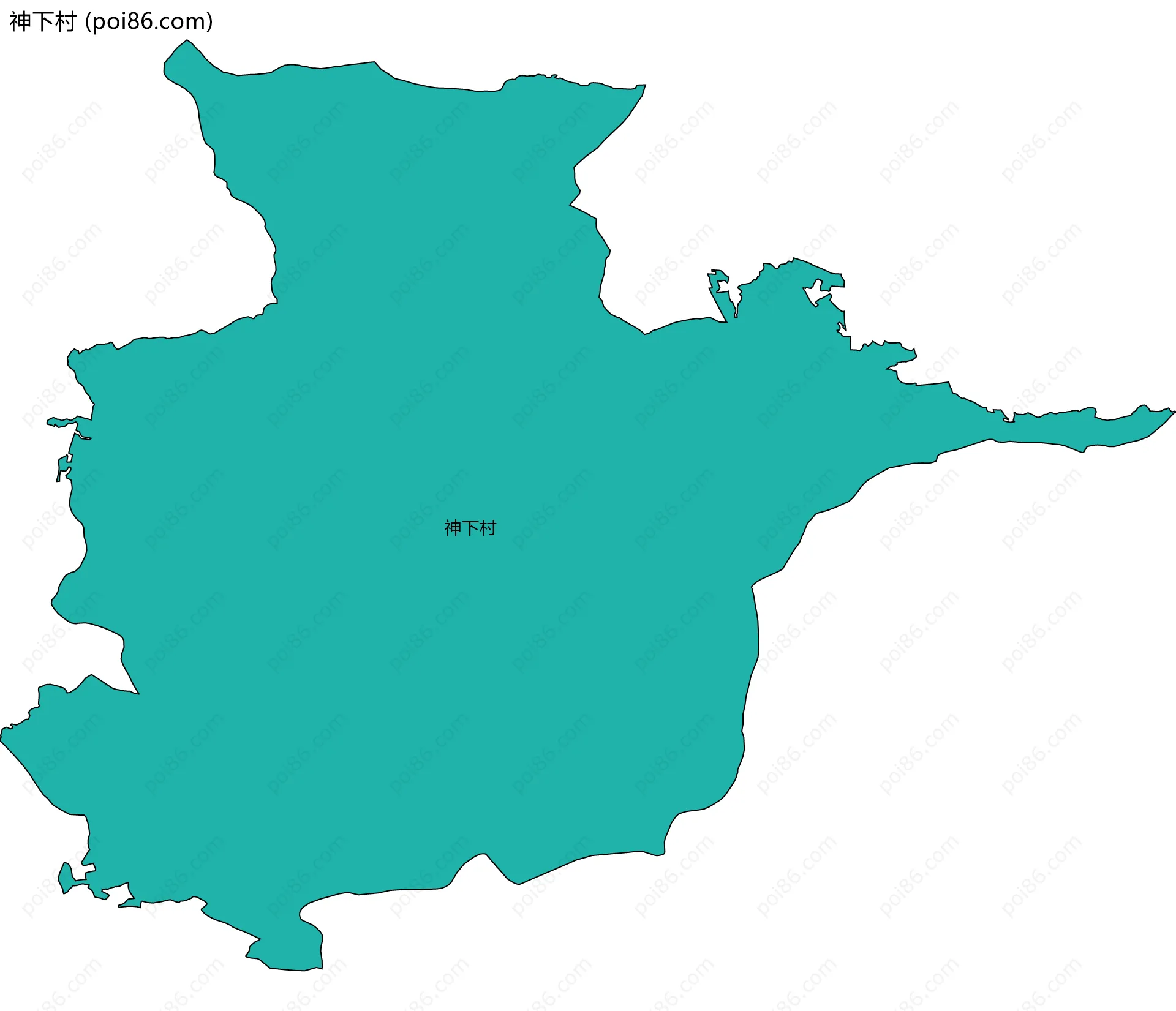 神下村边界地图