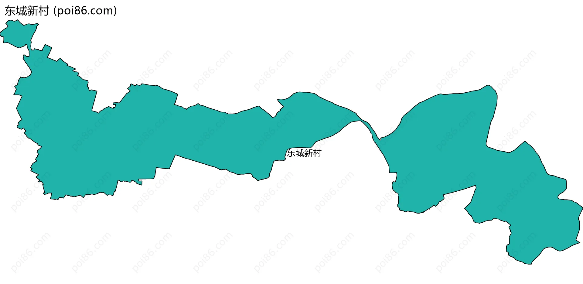 东城新村边界地图