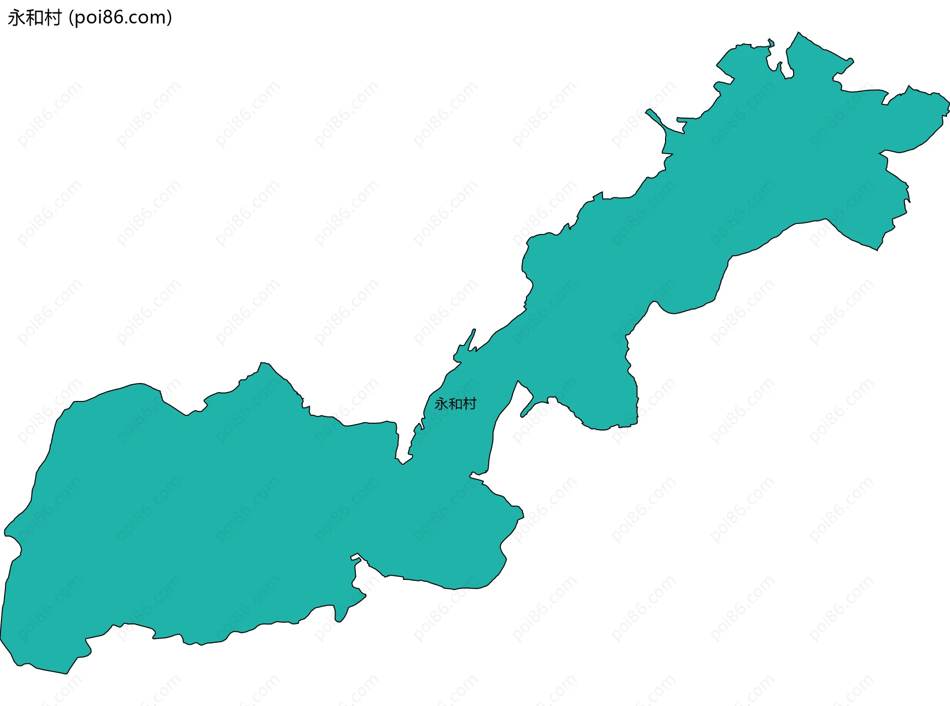 永和村边界地图