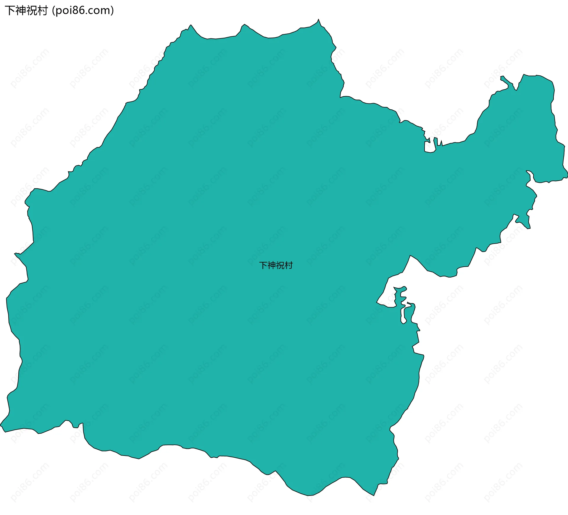 下神祝村边界地图