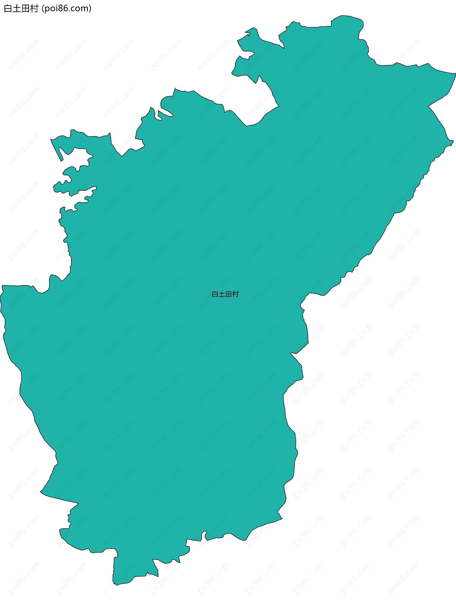 白土田村边界地图