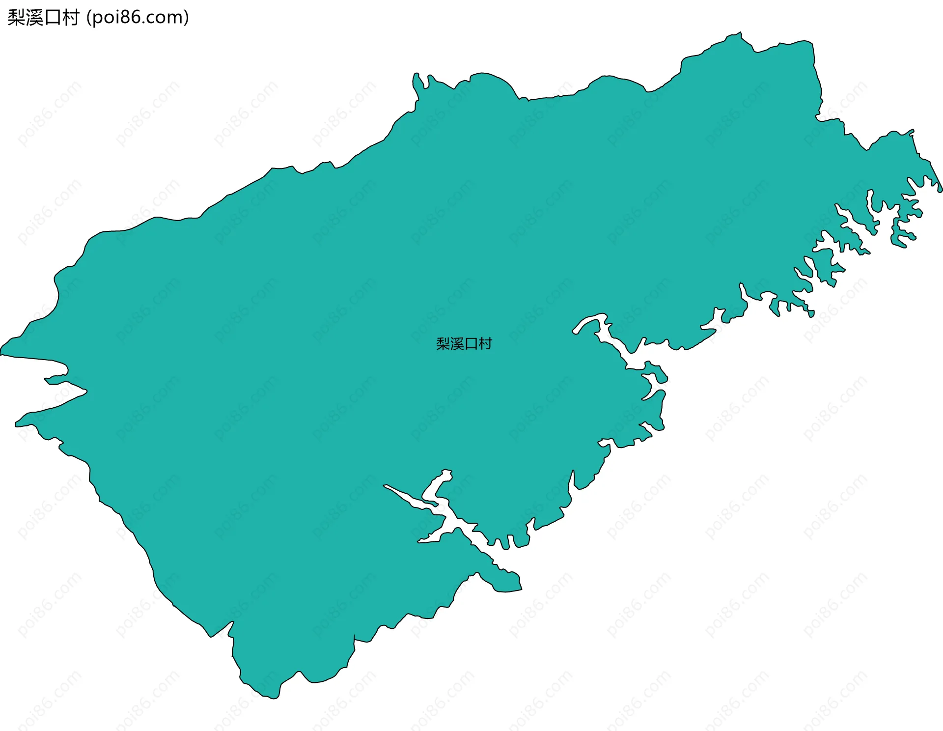 梨溪口村边界地图