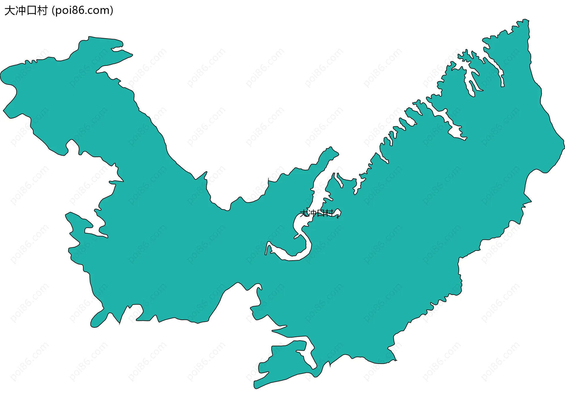 大冲口村边界地图