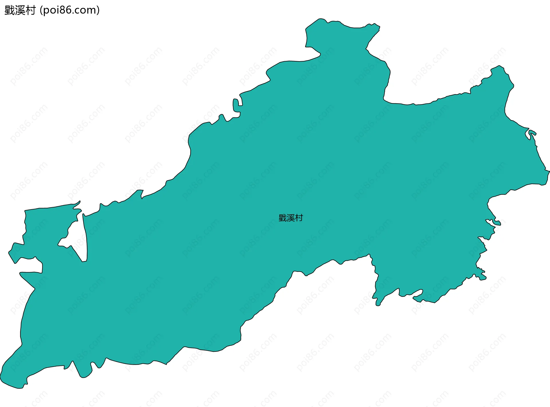 戥溪村边界地图
