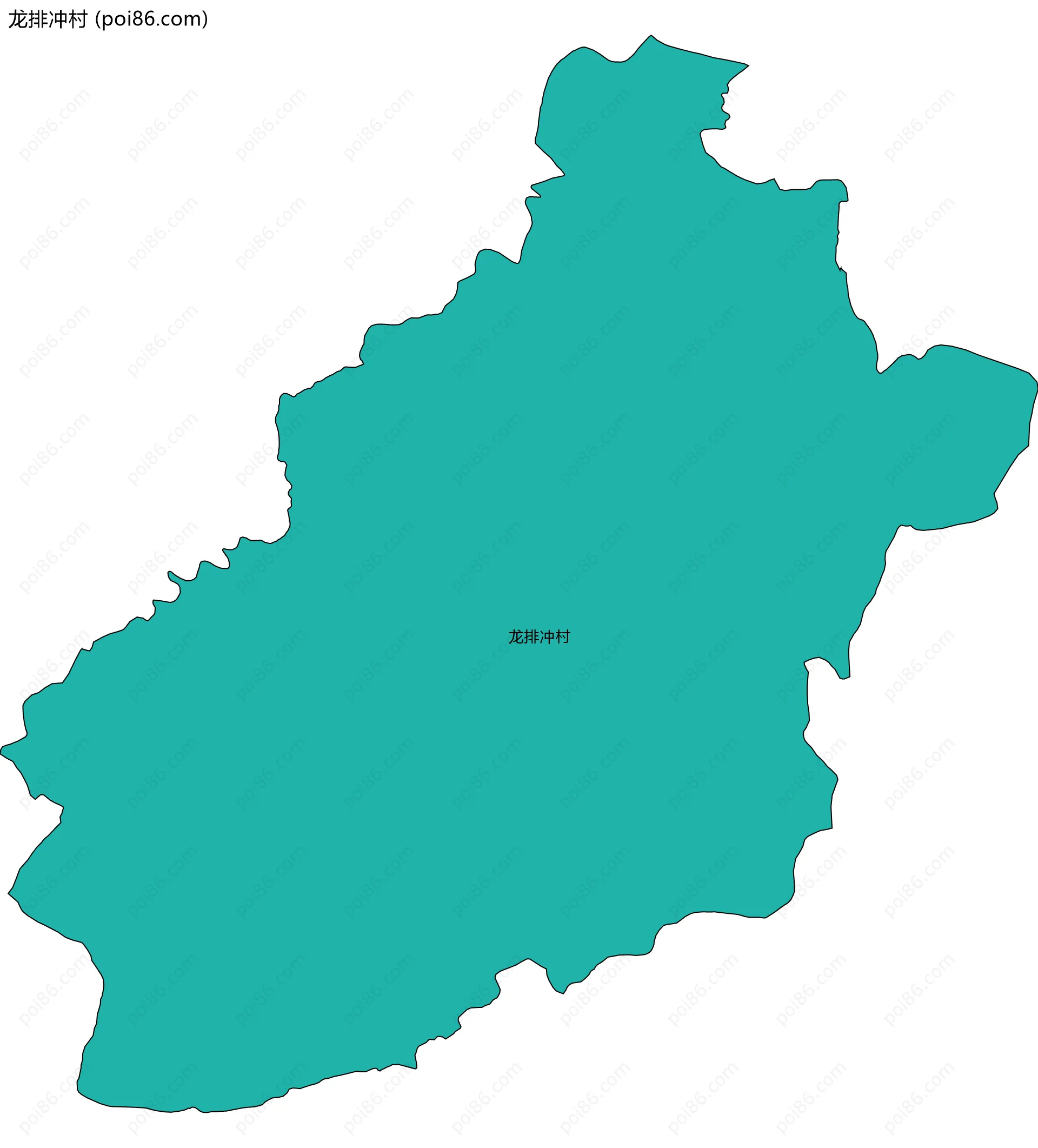 龙排冲村边界地图