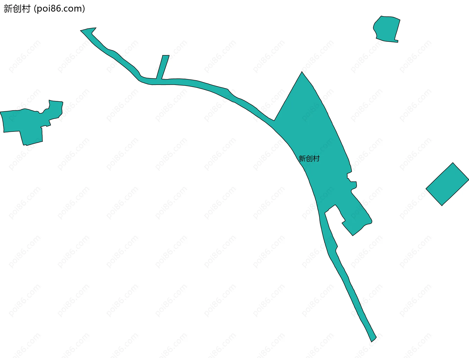 新创村边界地图