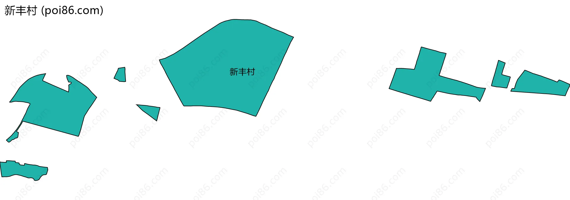 新丰村边界地图