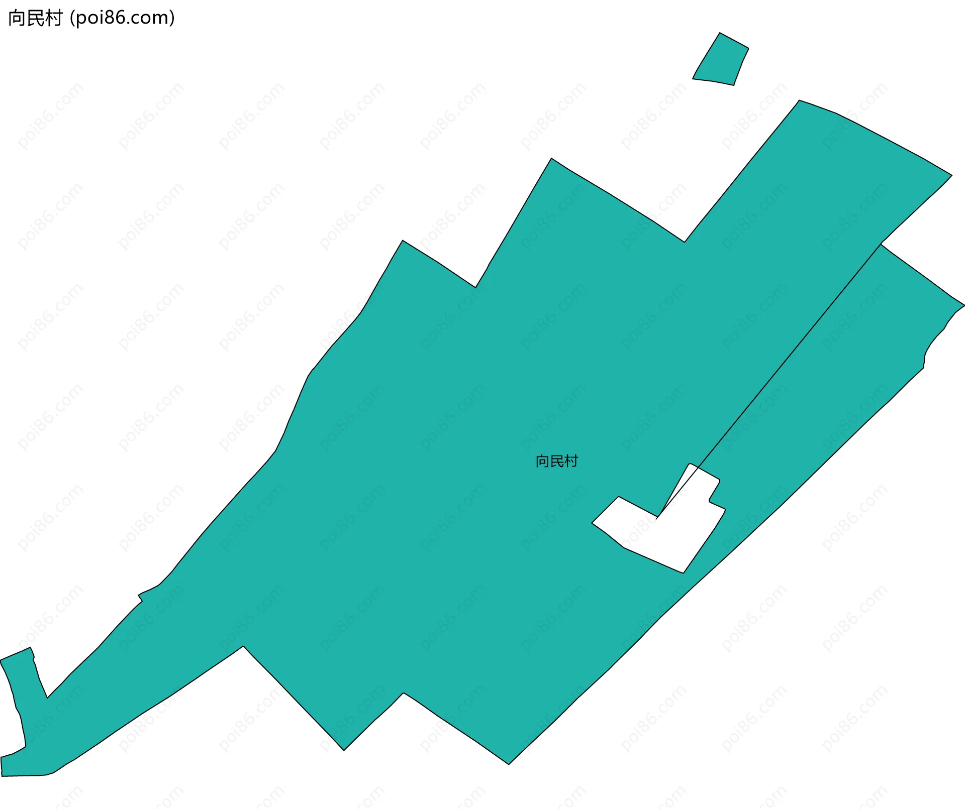 向民村边界地图