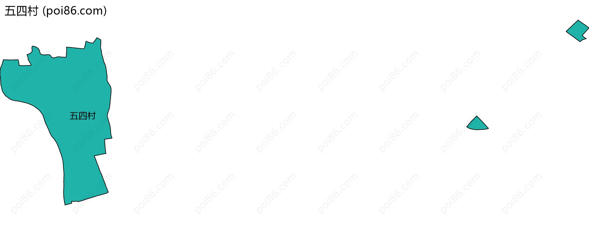 五四村边界地图