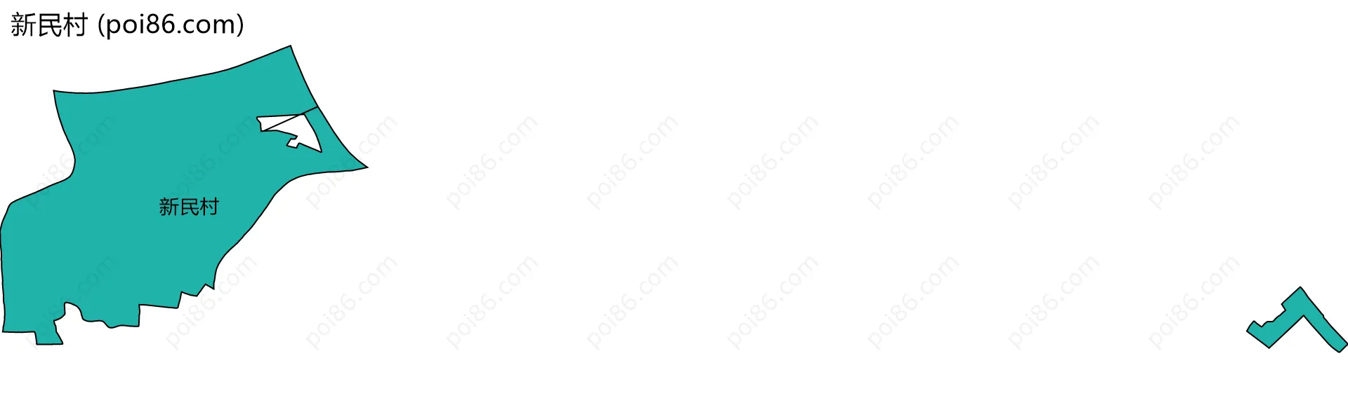 新民村边界地图