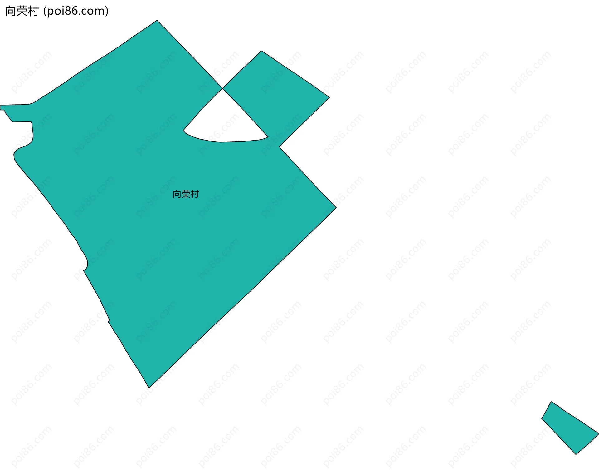 向荣村边界地图
