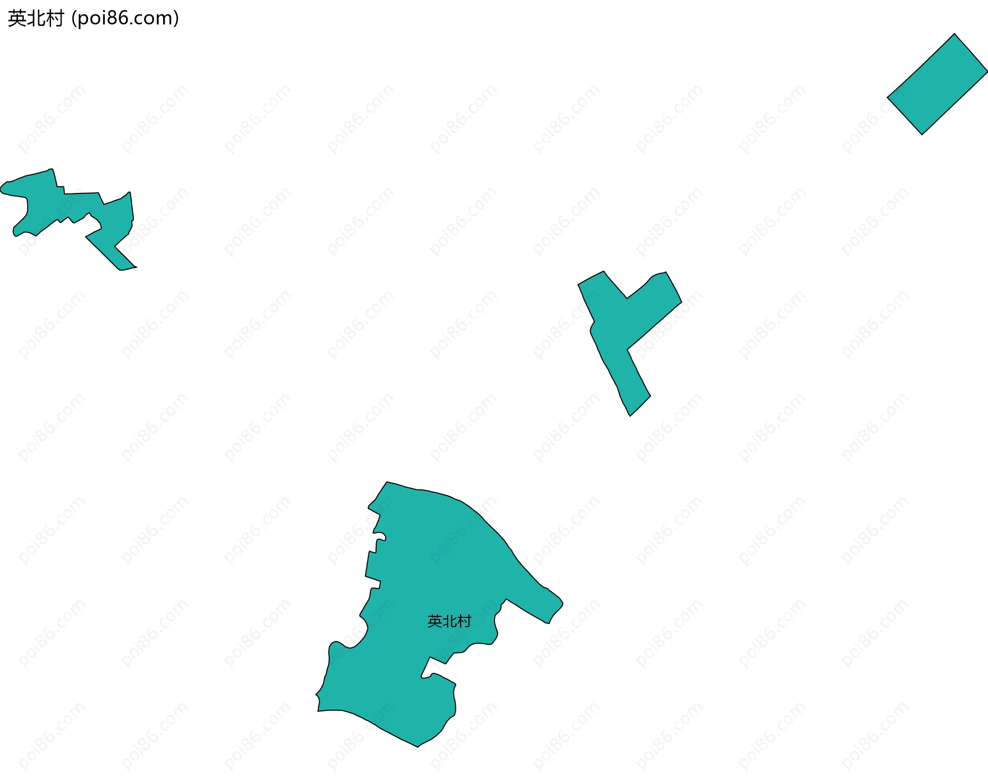 英北村边界地图