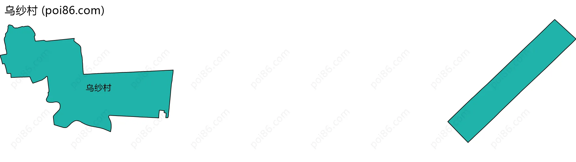 乌纱村边界地图