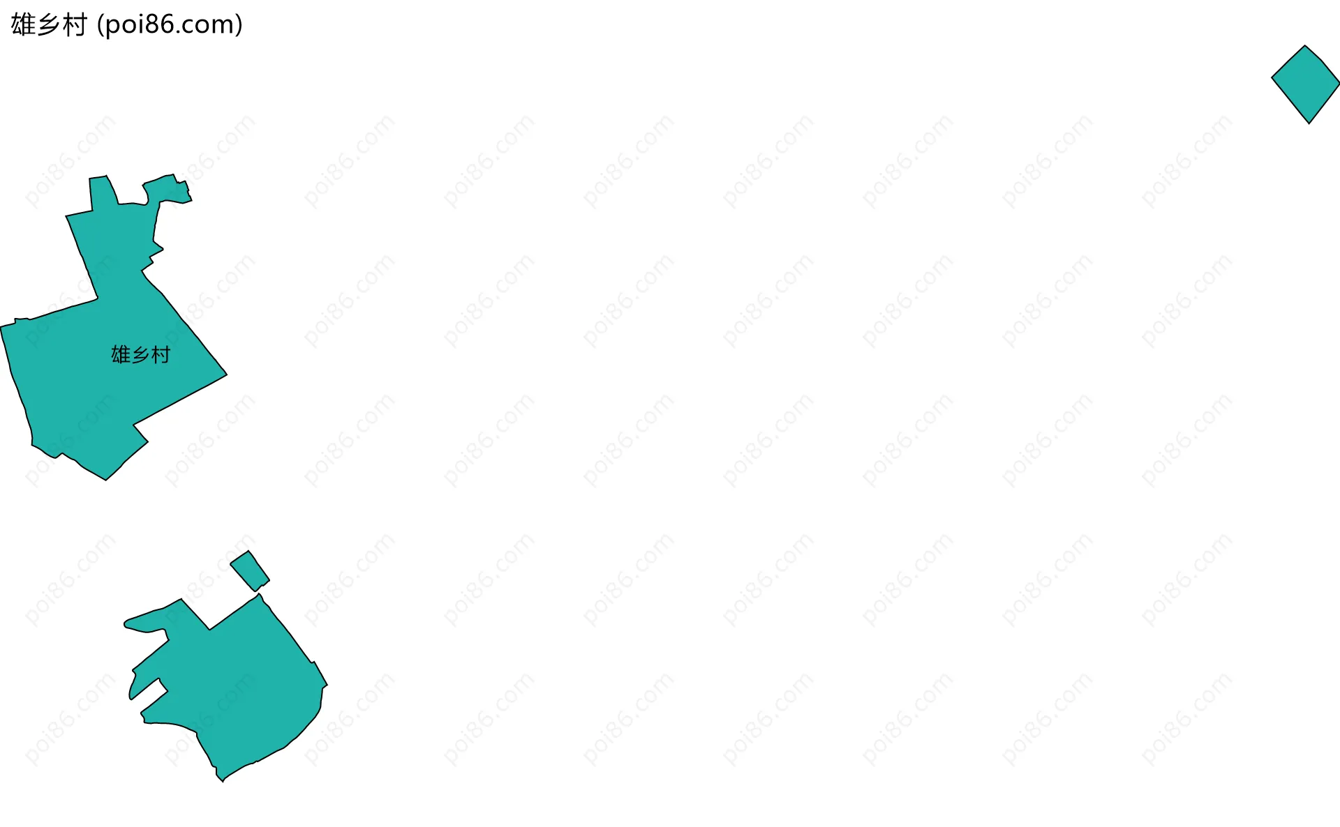 雄乡村边界地图