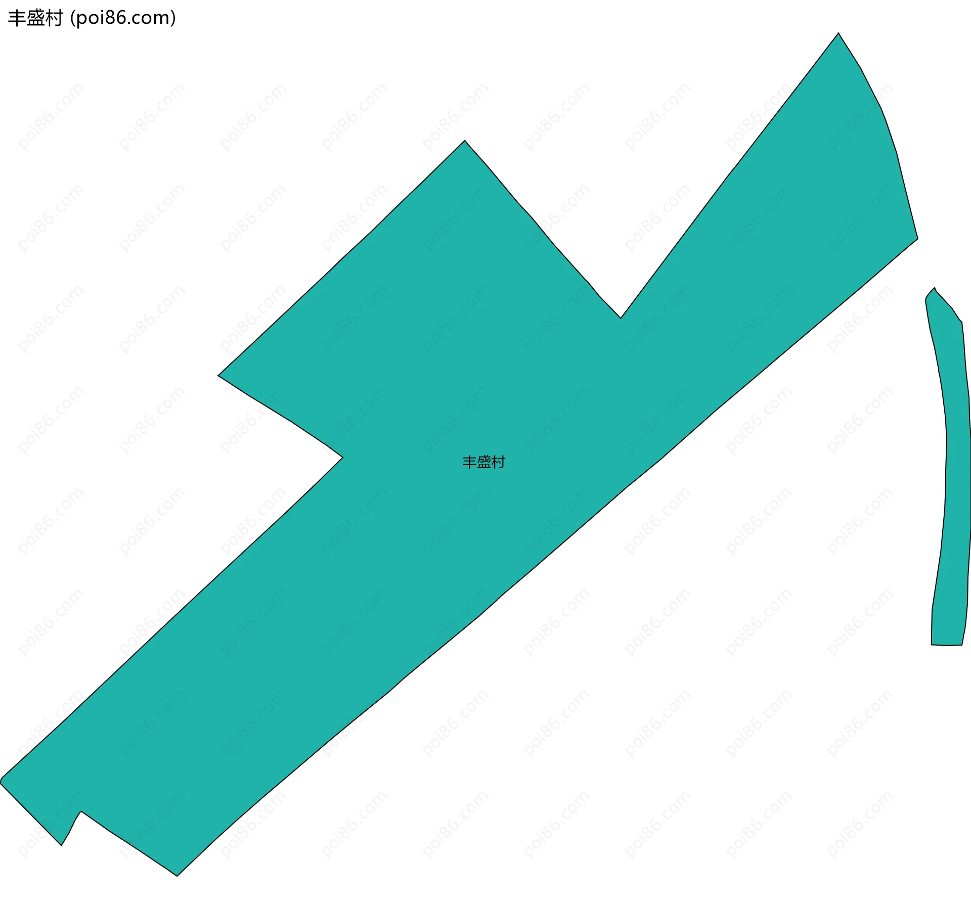 丰盛村边界地图