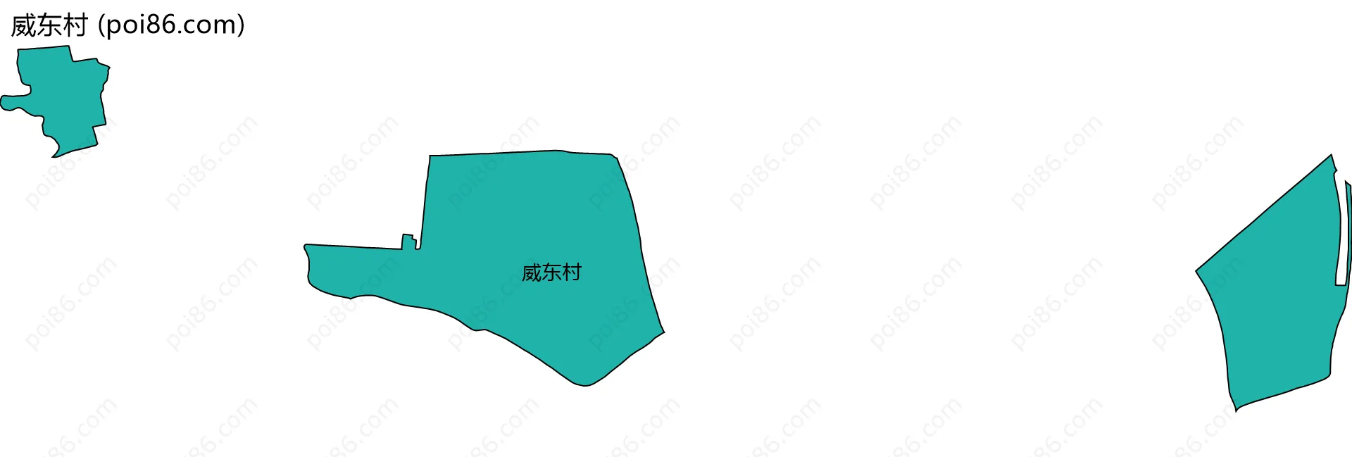 威东村边界地图