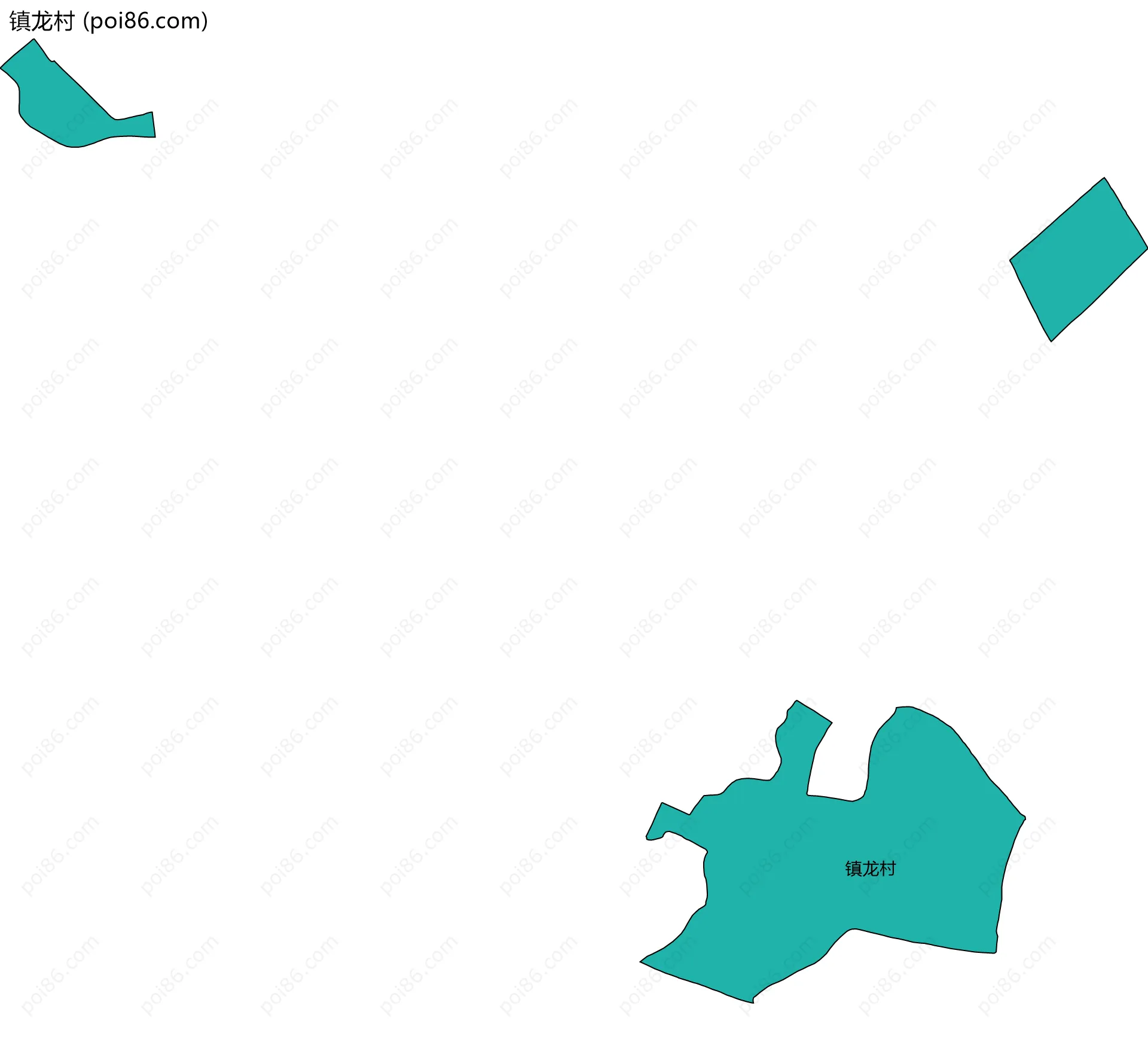 镇龙村边界地图