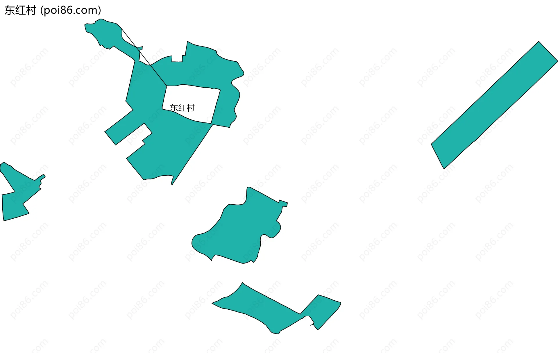 东红村边界地图