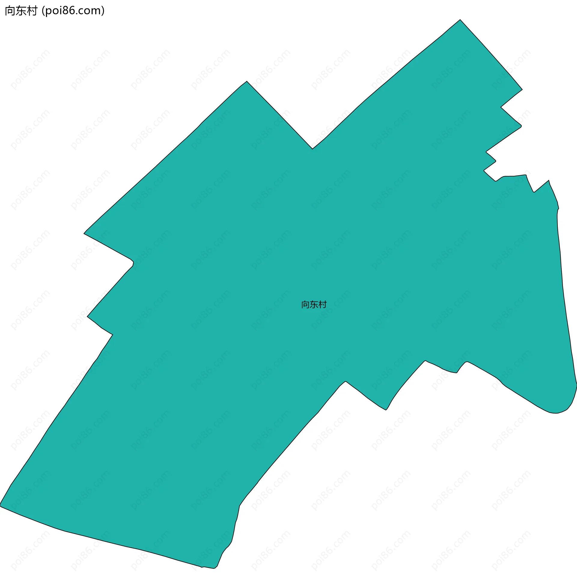向东村边界地图