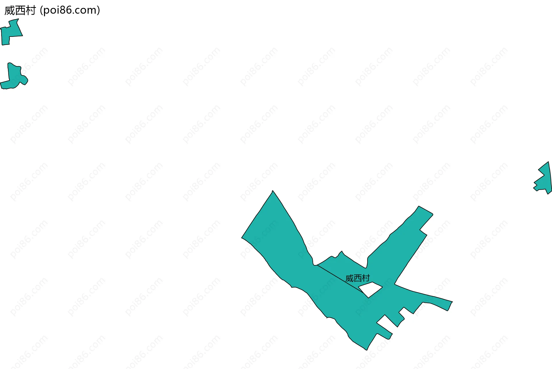 威西村边界地图