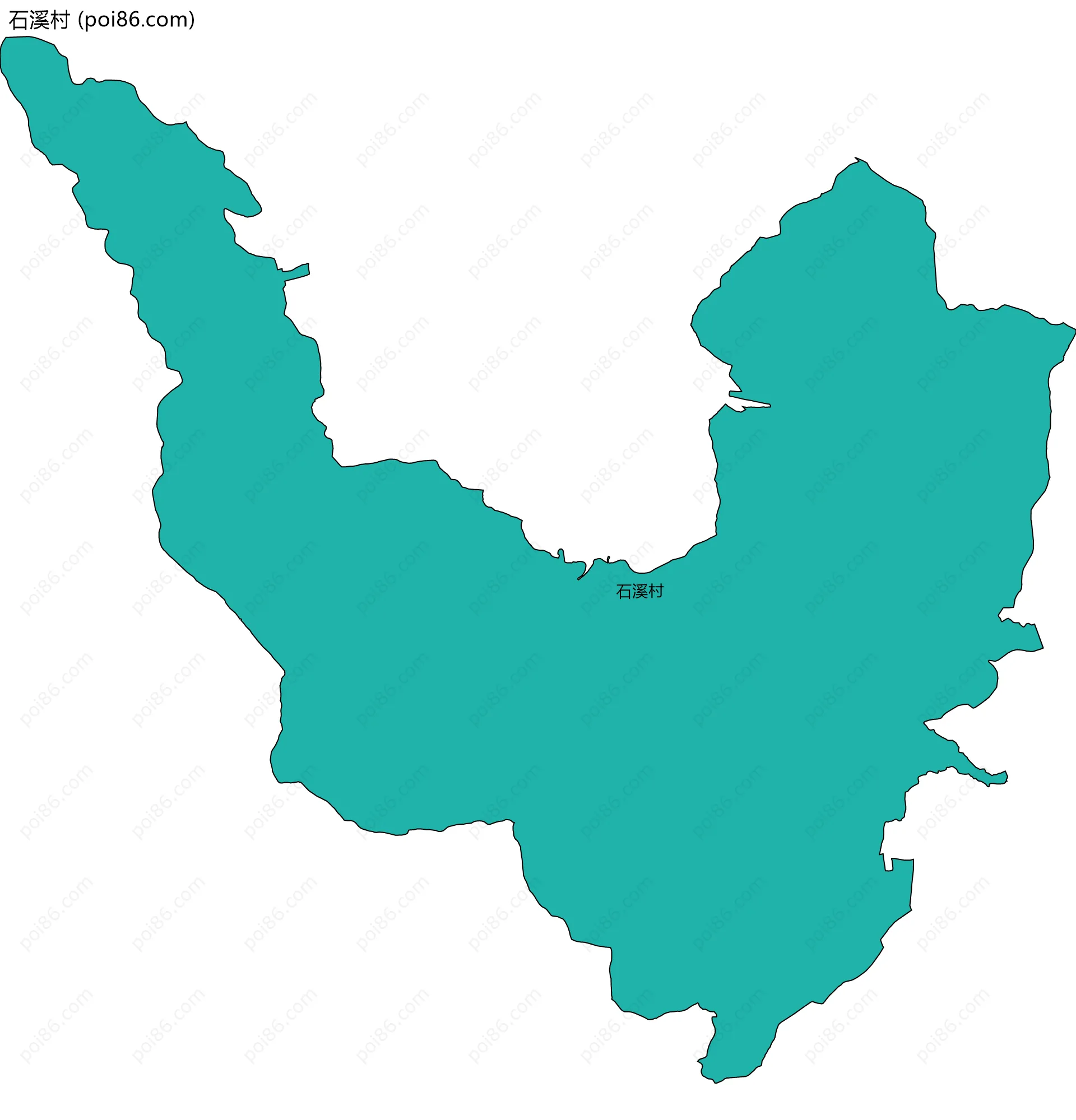 石溪村边界地图