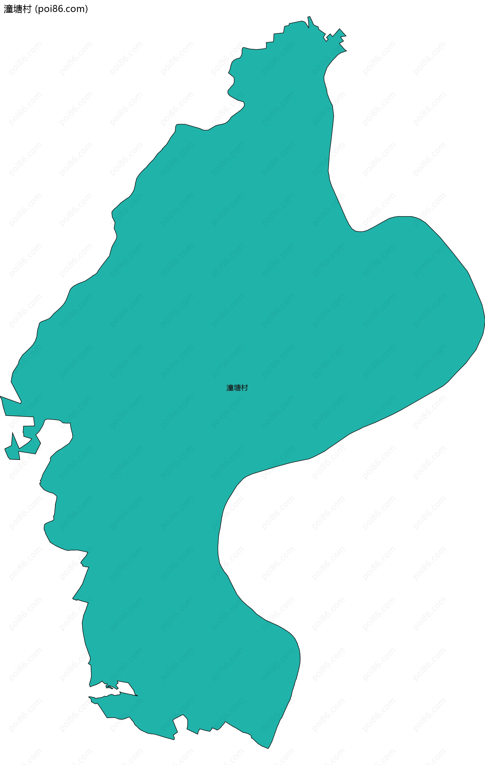 潼塘村边界地图