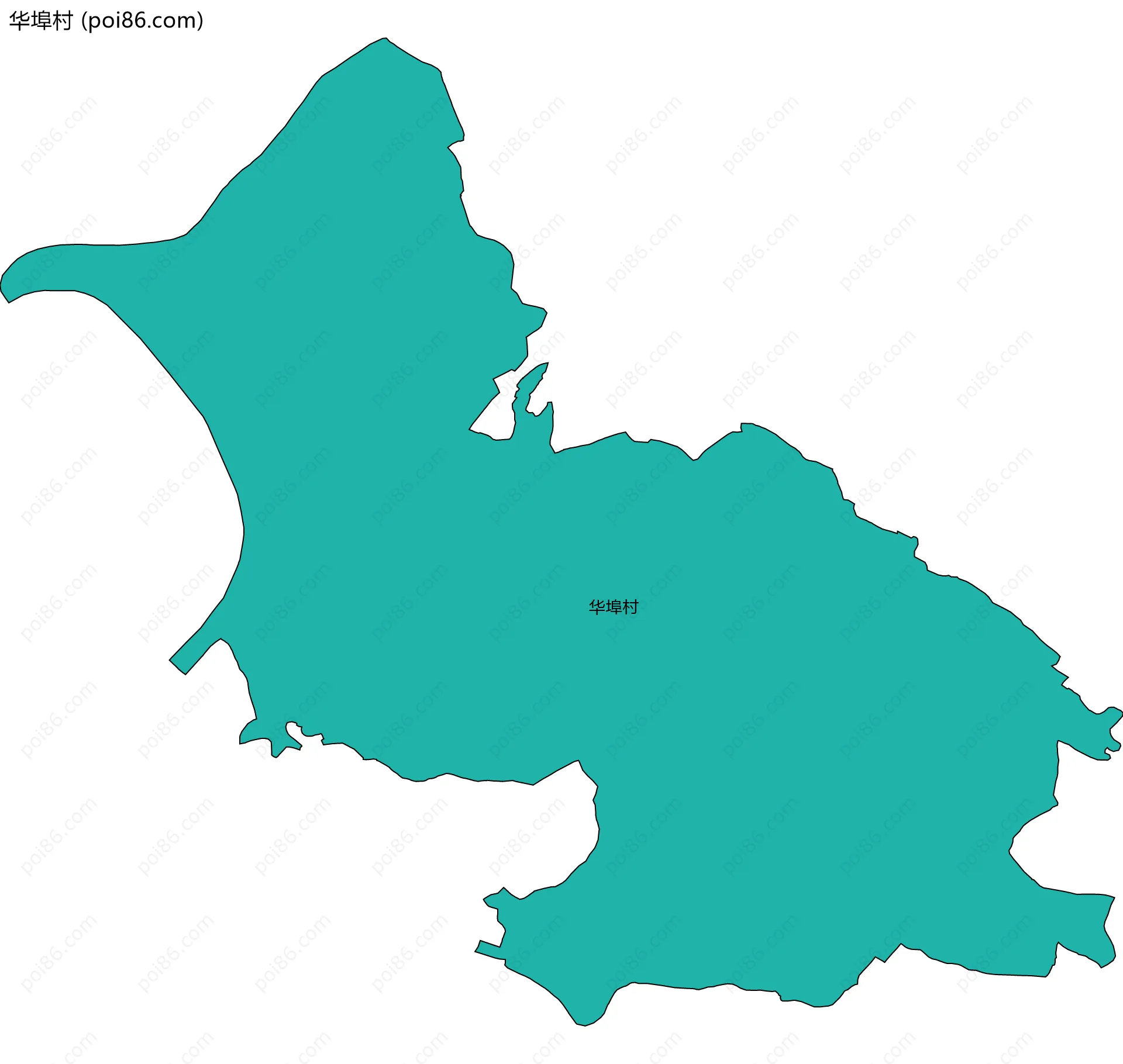 华埠村边界地图