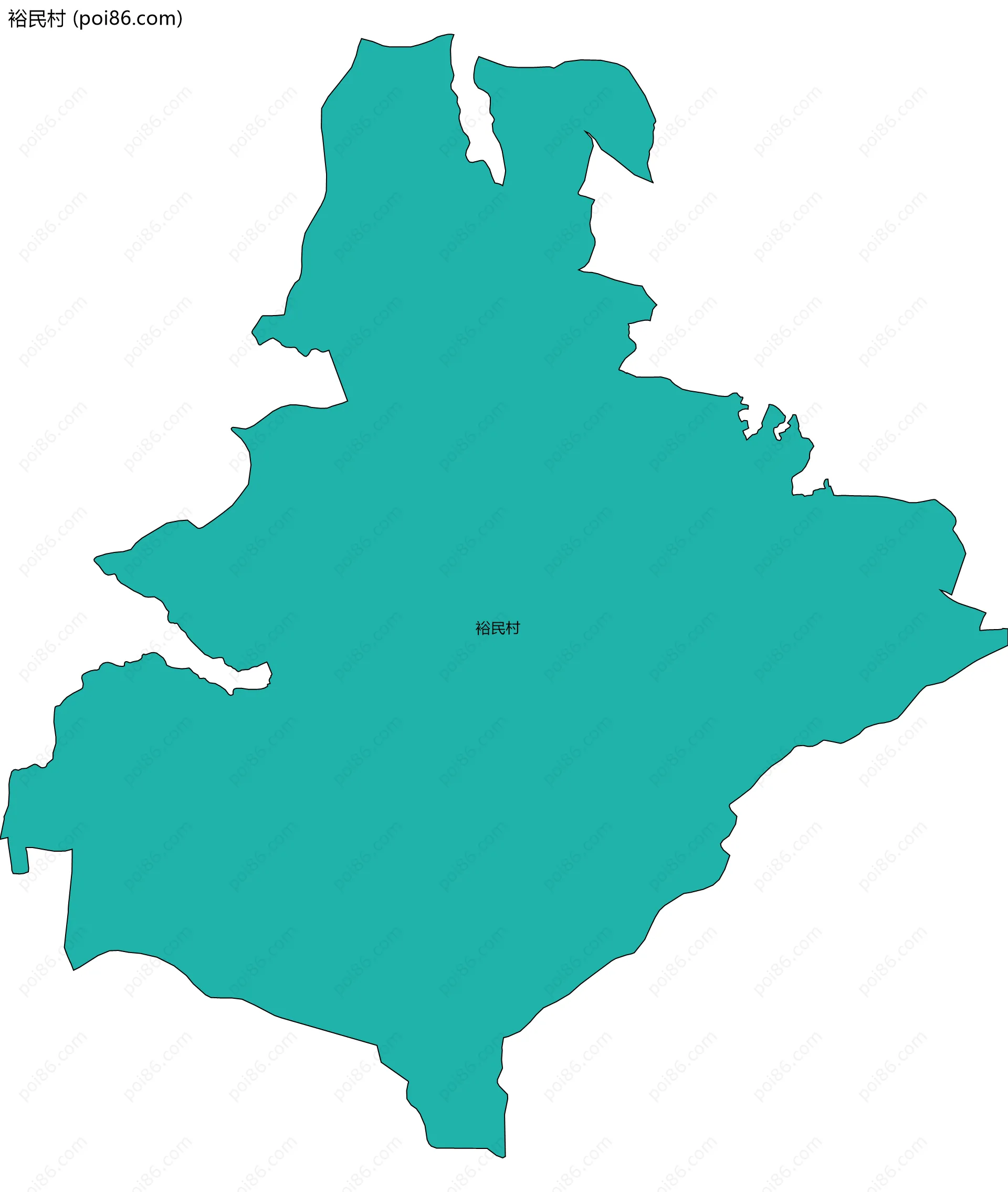 裕民村边界地图