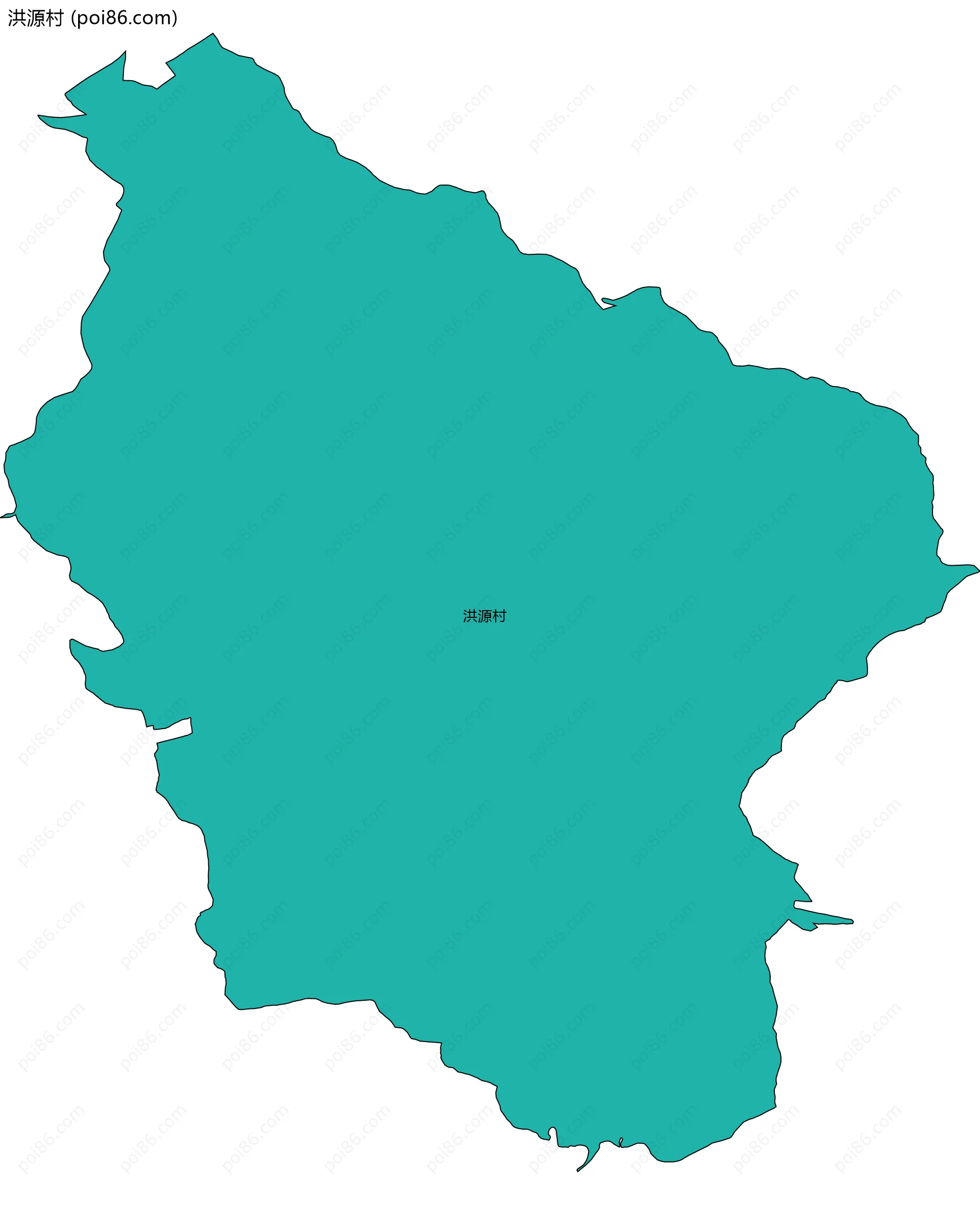 洪源村边界地图