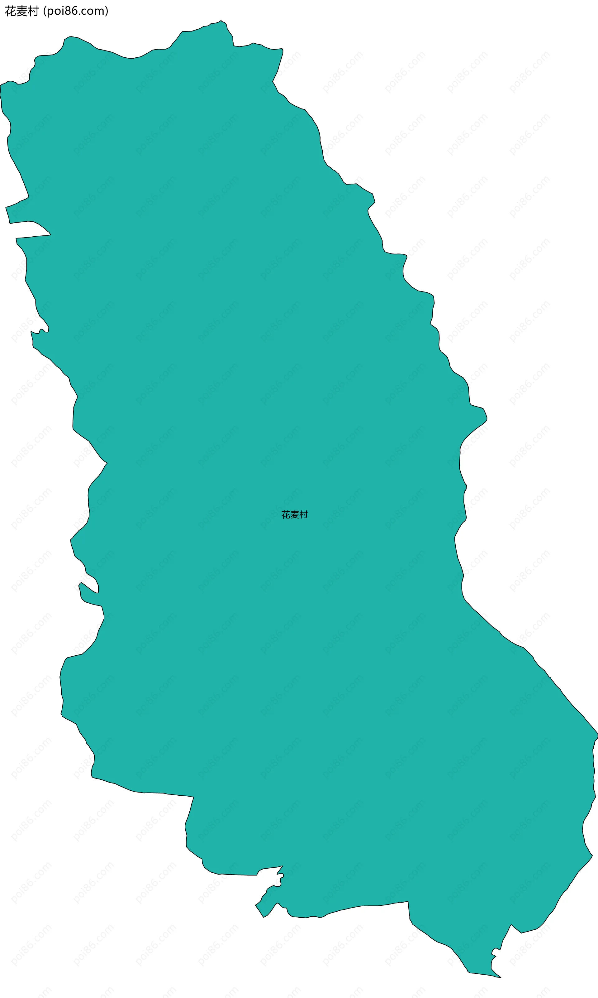 花麦村边界地图