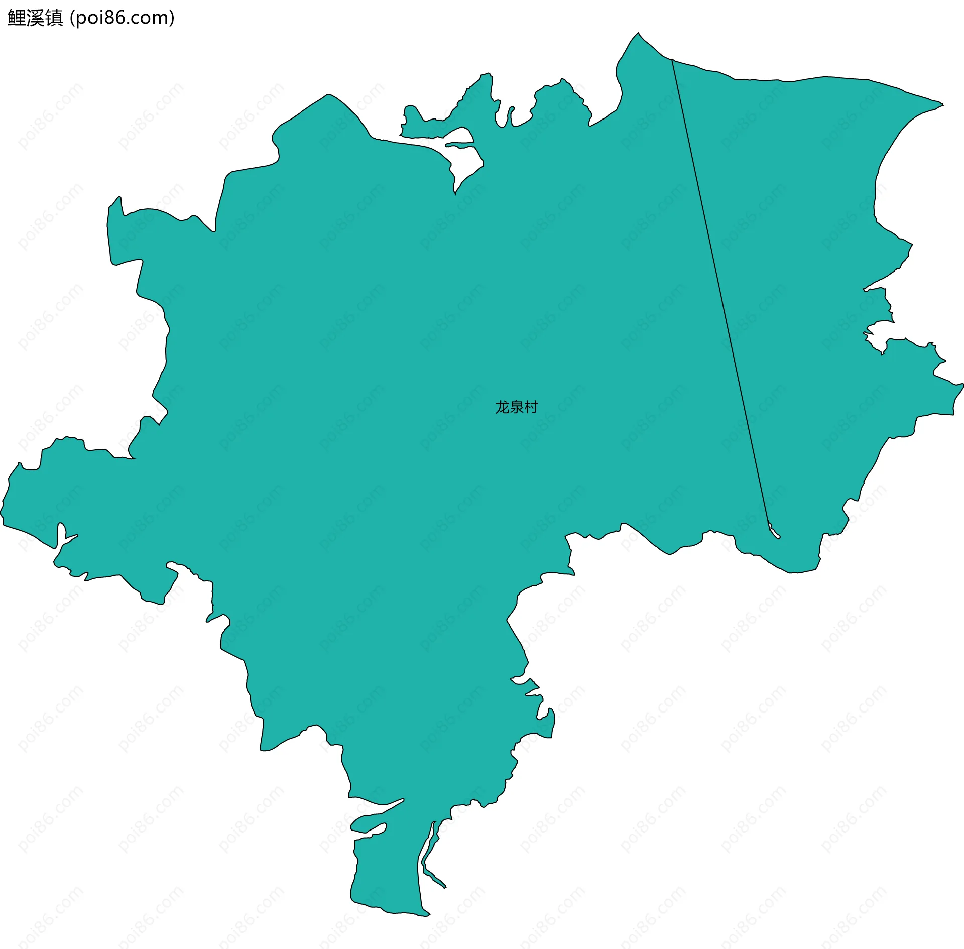 鲤溪镇边界地图(五级行政区划)