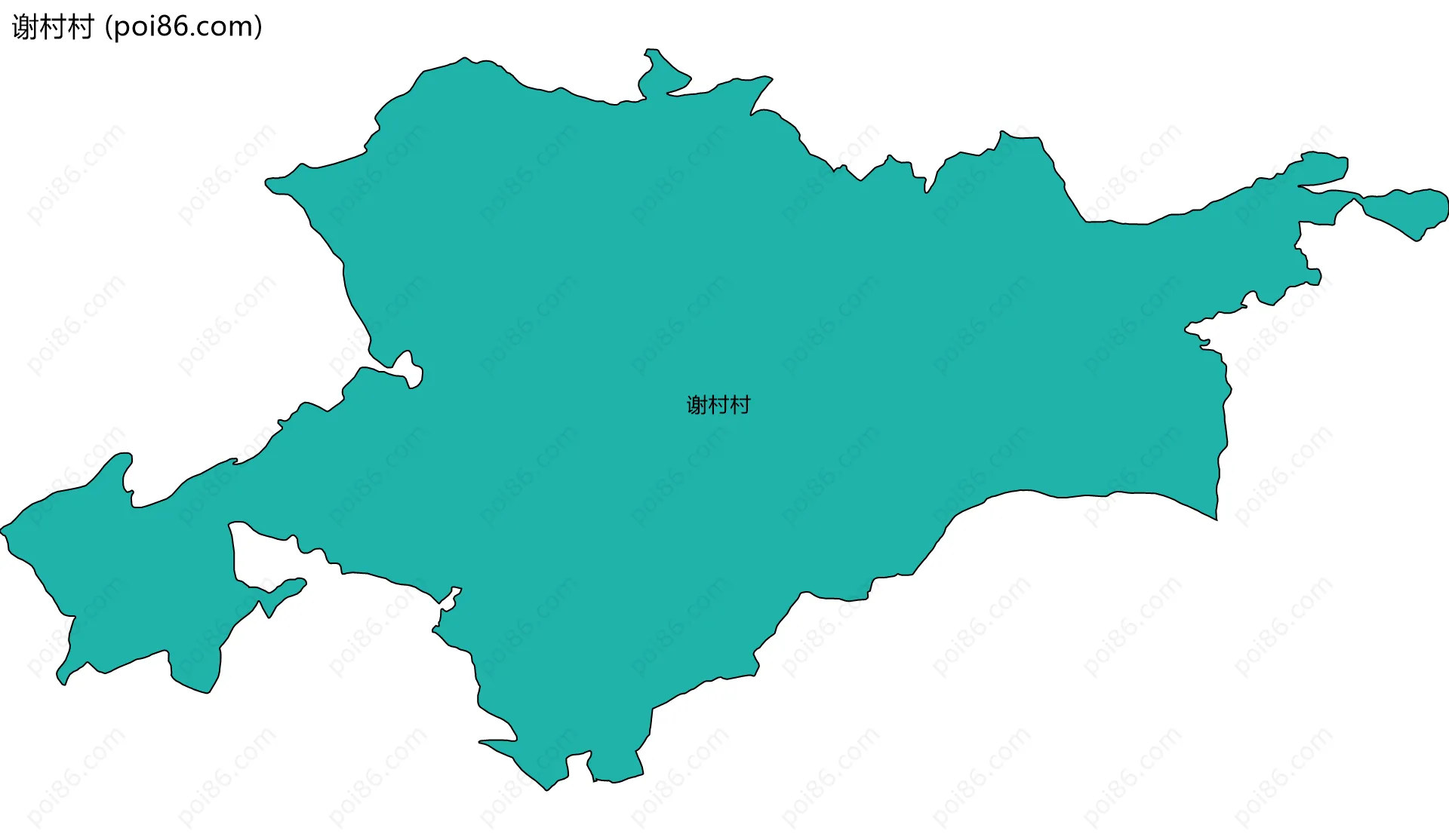 谢村村边界地图