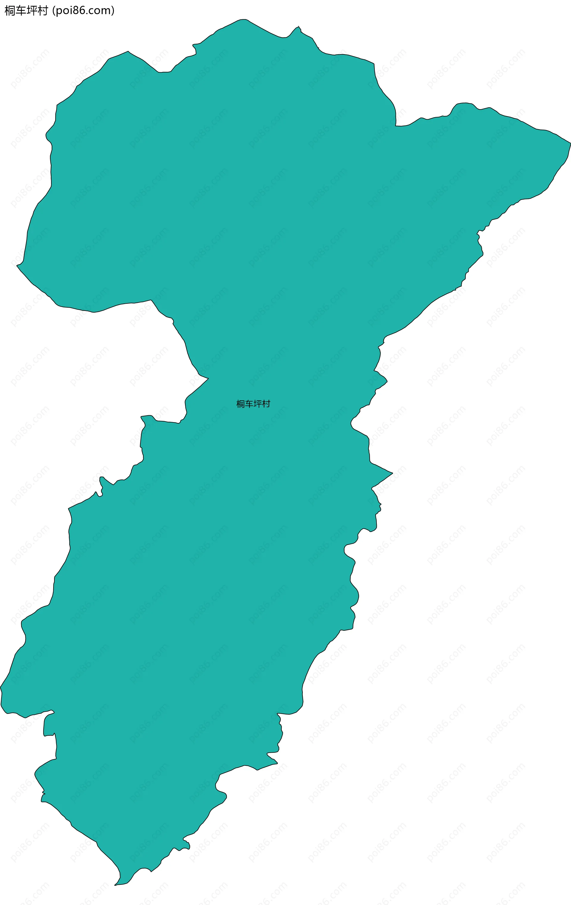 桐车坪村边界地图