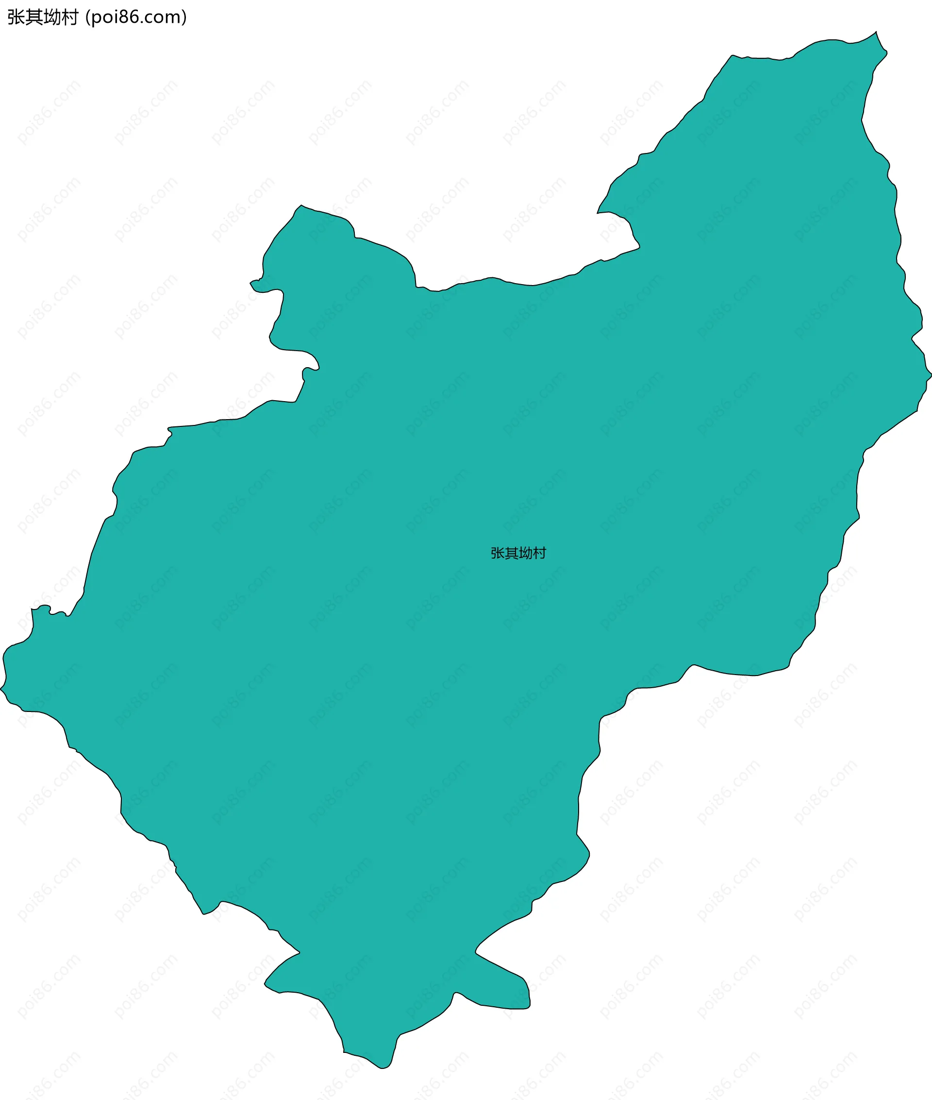 张其坳村边界地图