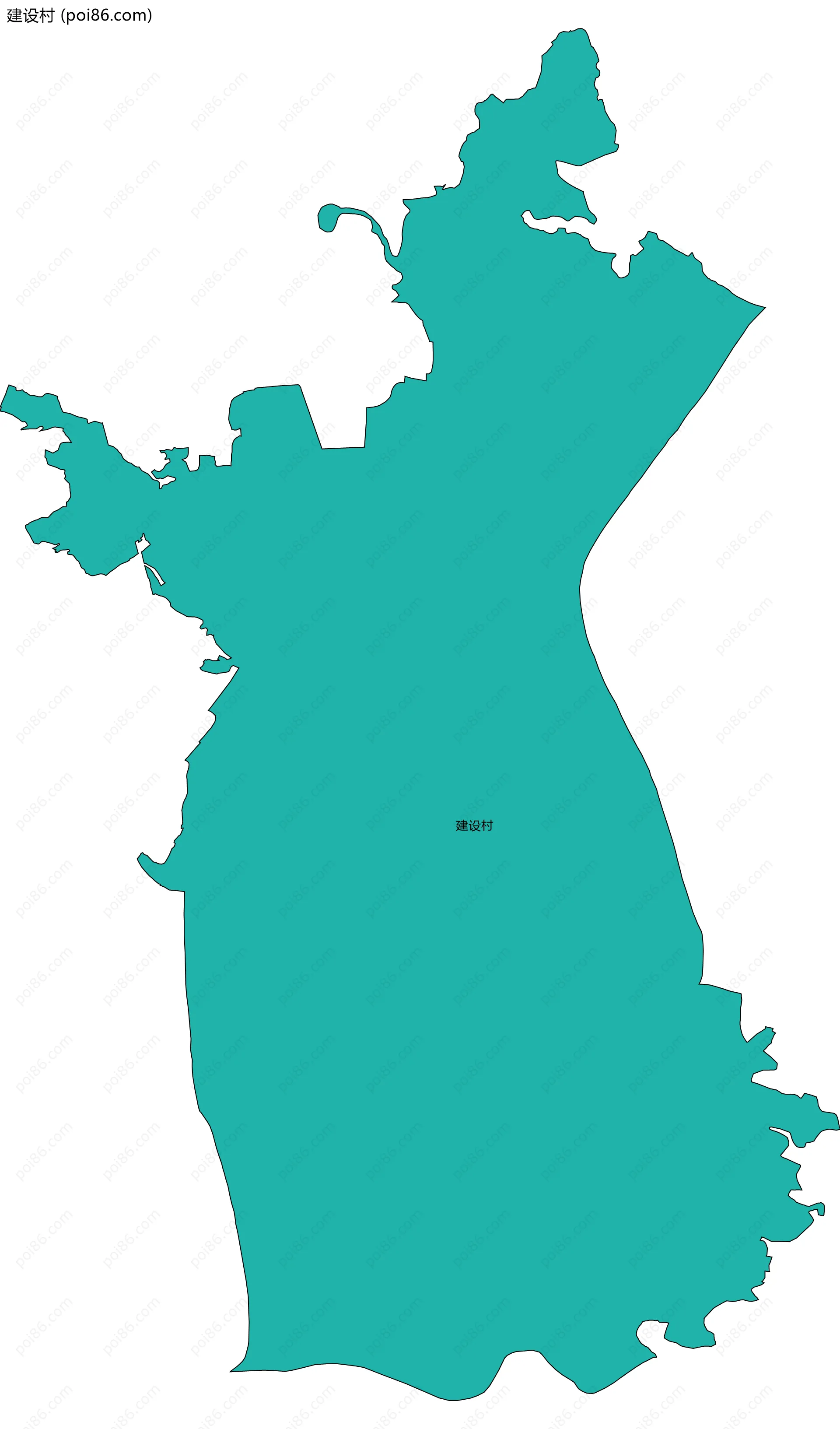 建设村边界地图