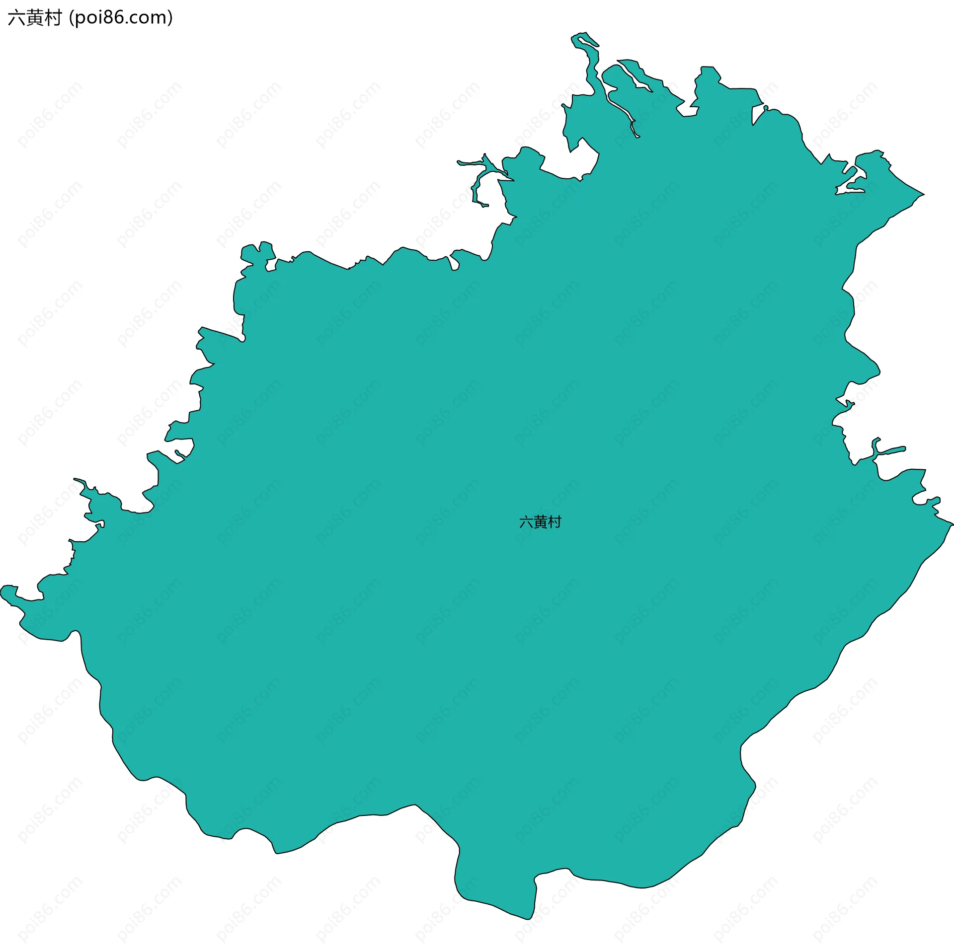 六黄村边界地图