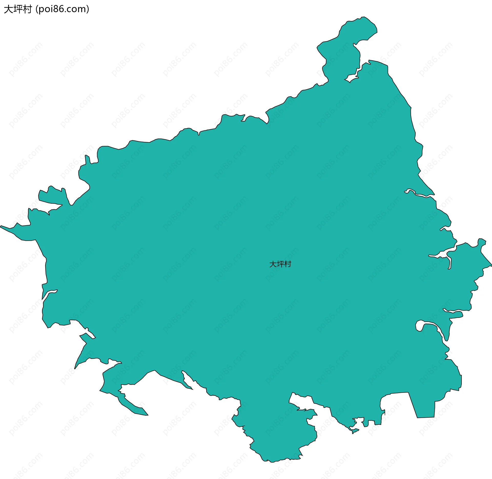 大坪村边界地图