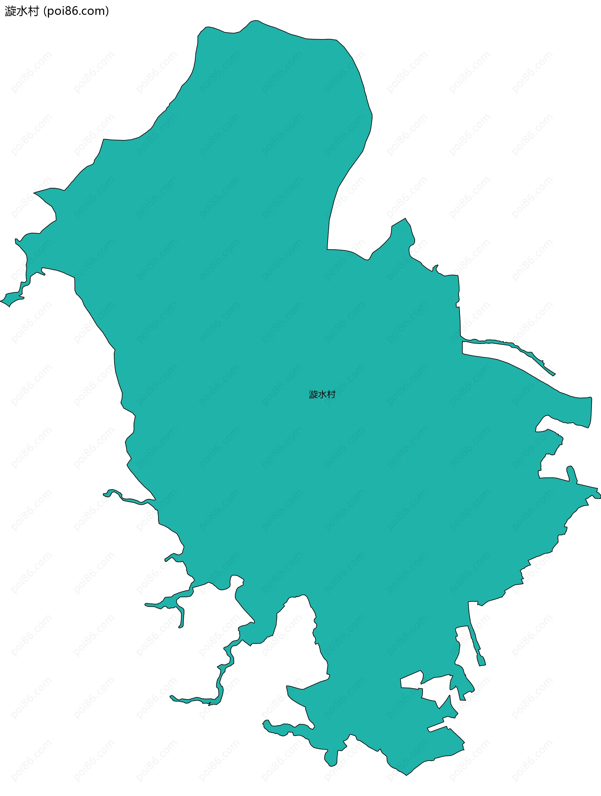 漩水村边界地图