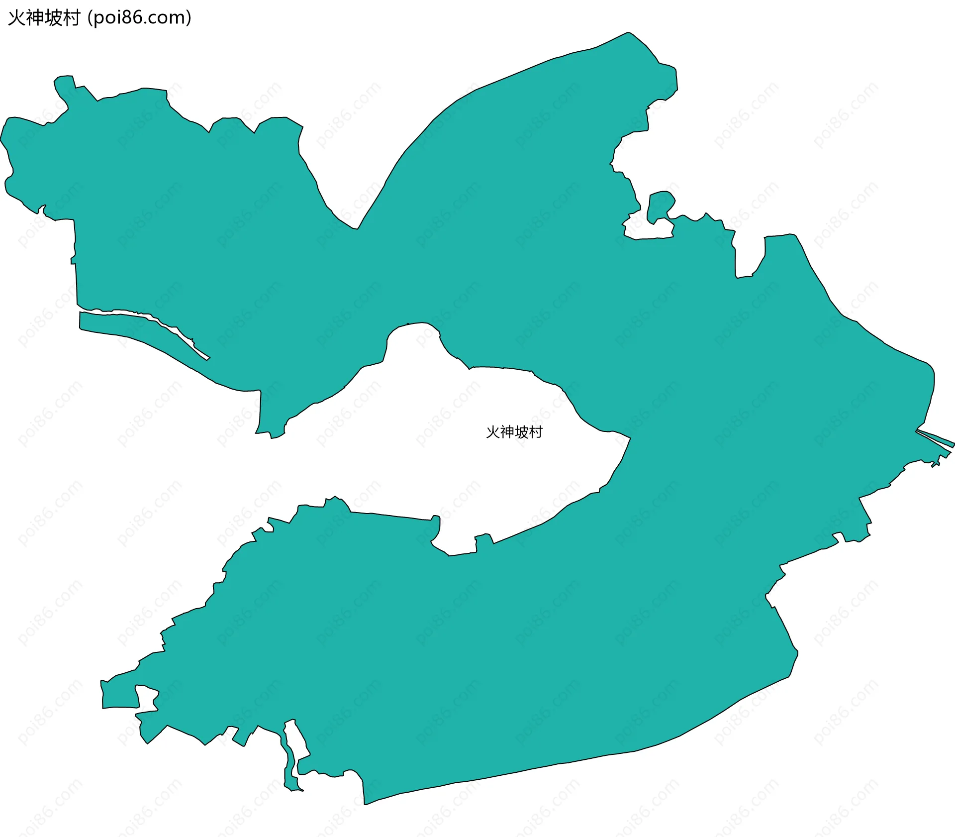 火神坡村边界地图