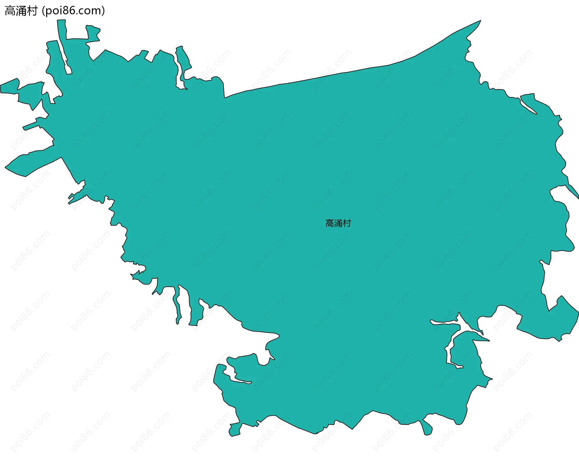 高涌村边界地图
