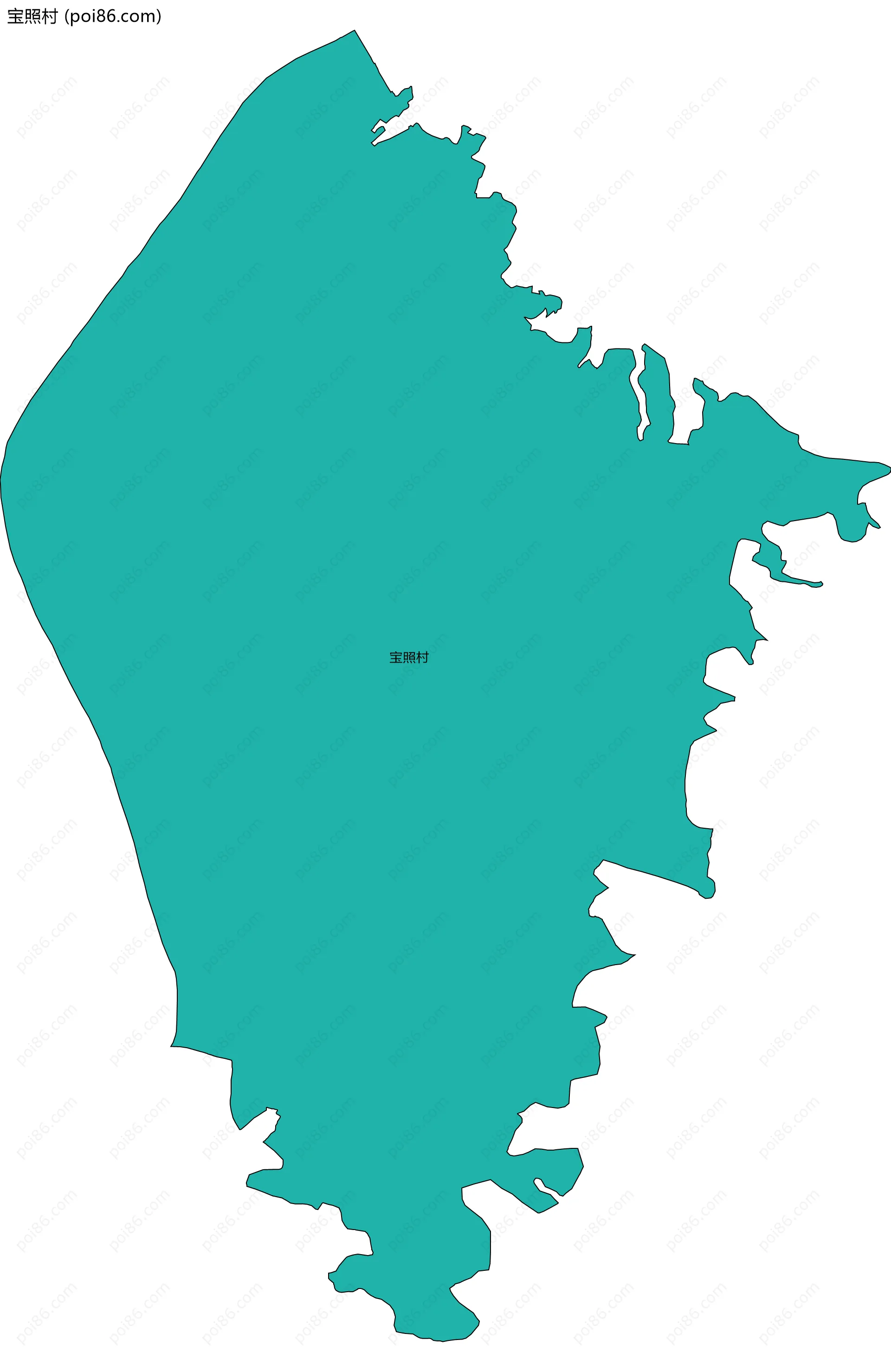 宝照村边界地图