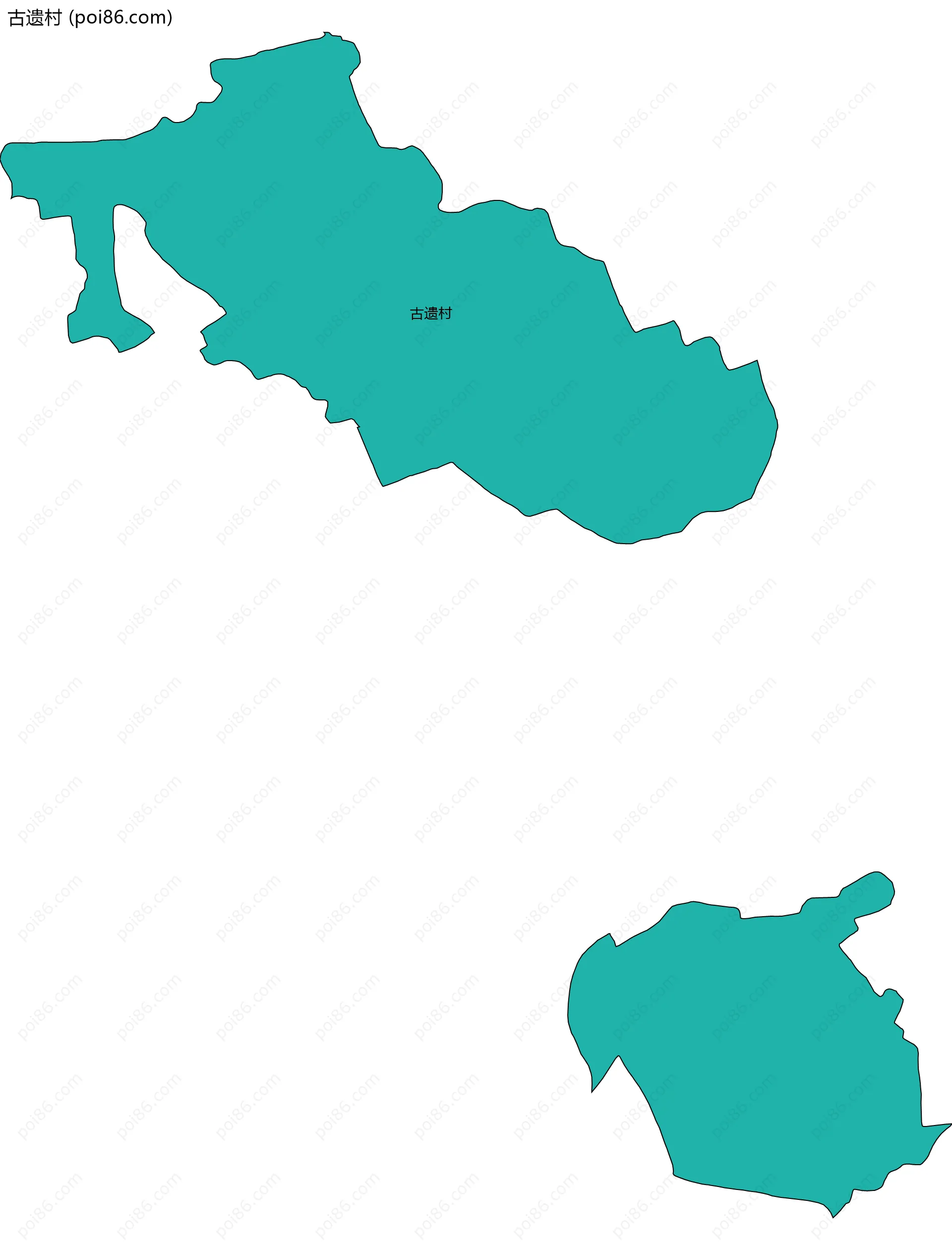 古遗村边界地图