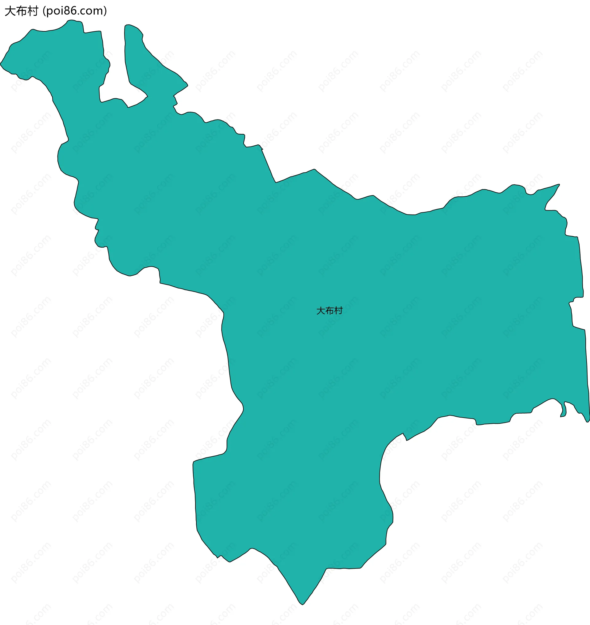 大布村边界地图