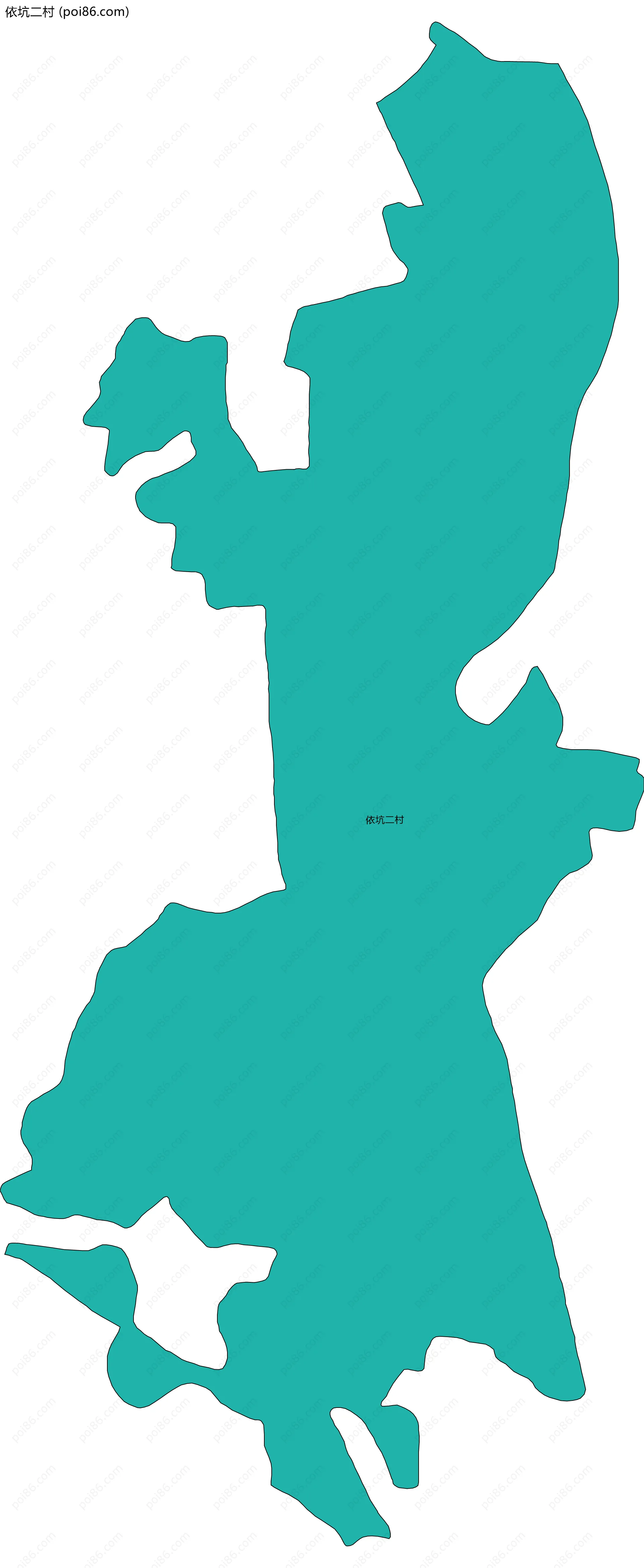 依坑二村边界地图