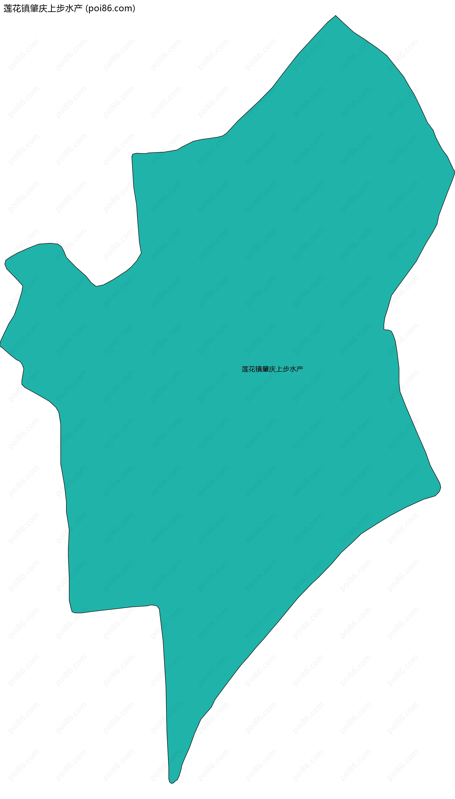 莲花镇肇庆上步水产边界地图