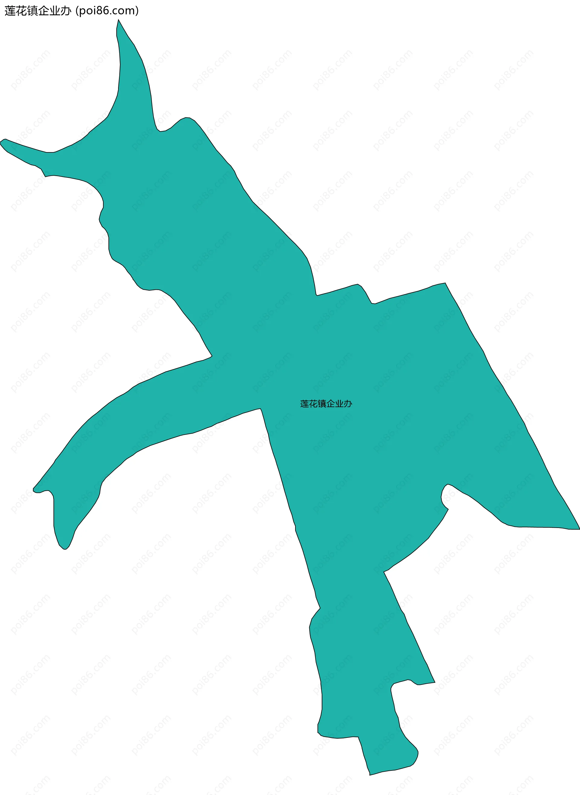 莲花镇企业办边界地图