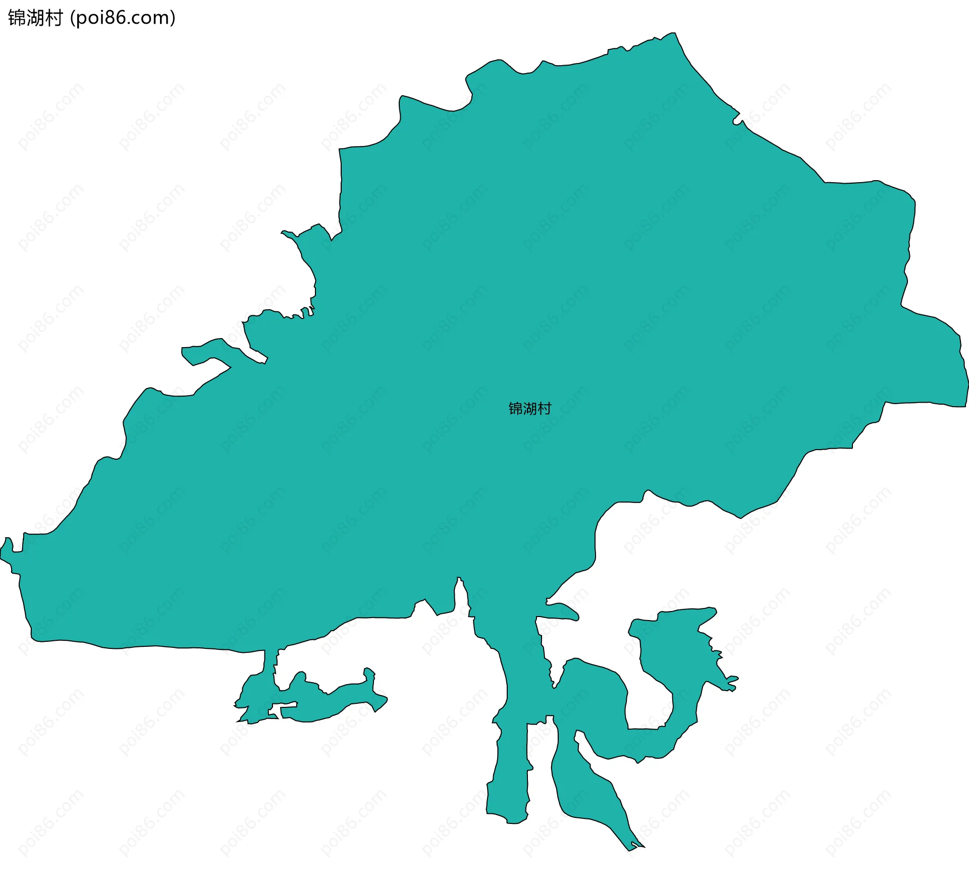 锦湖村边界地图